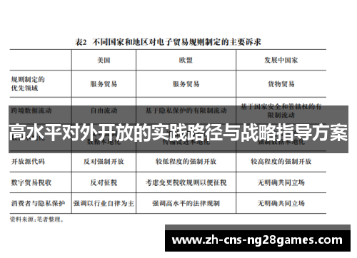 高水平对外开放的实践路径与战略指导方案
